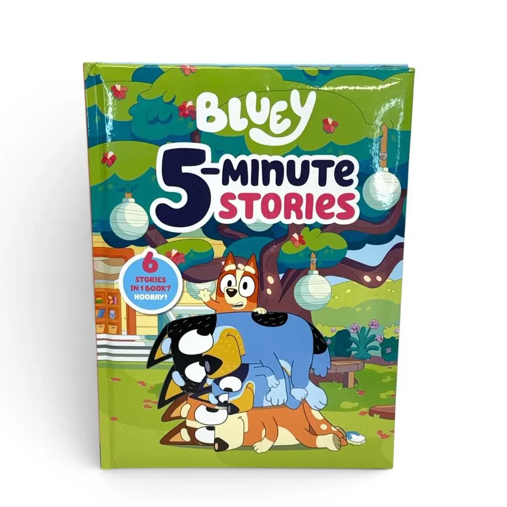 Bluey 5-Minute Stories Hardcover Book 6 Stories in 1 Book Kids Bedtime Reading